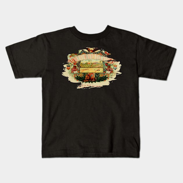 Vintage Cigar Box Label - 81 Kids T-Shirt by LisaLiza